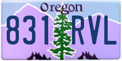 OR license plate 831RVL