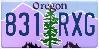 OR license plate 831RXG