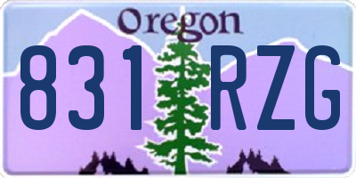 OR license plate 831RZG