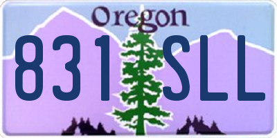 OR license plate 831SLL
