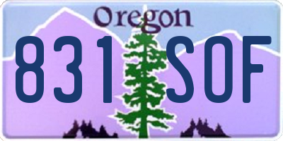 OR license plate 831SOF