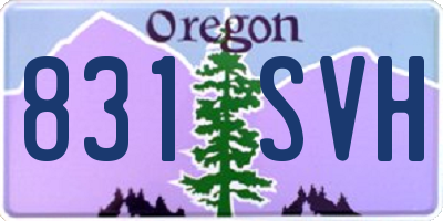 OR license plate 831SVH