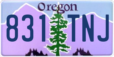 OR license plate 831TNJ