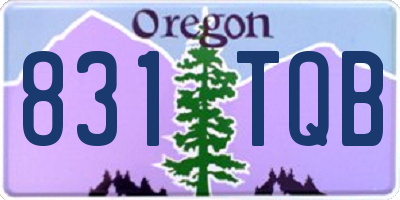 OR license plate 831TQB