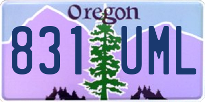 OR license plate 831UML