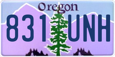 OR license plate 831UNH