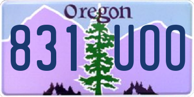 OR license plate 831UOO