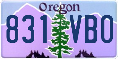 OR license plate 831VBO
