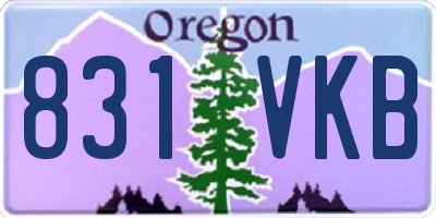 OR license plate 831VKB