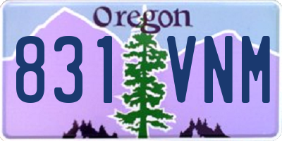 OR license plate 831VNM