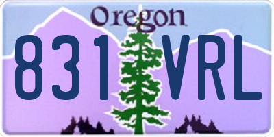 OR license plate 831VRL