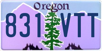 OR license plate 831VTT