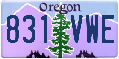 OR license plate 831VWE