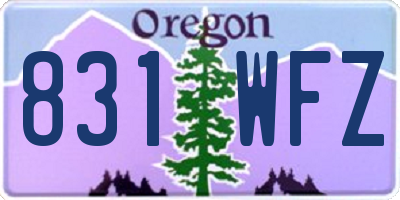 OR license plate 831WFZ