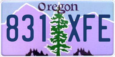 OR license plate 831XFE