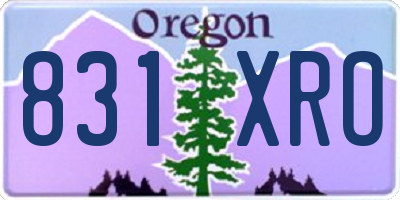 OR license plate 831XRO