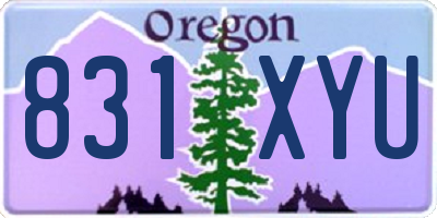 OR license plate 831XYU