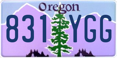 OR license plate 831YGG