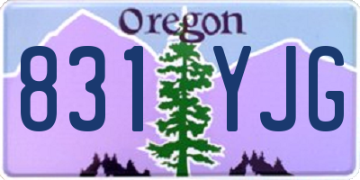 OR license plate 831YJG