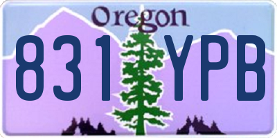 OR license plate 831YPB