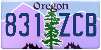OR license plate 831ZCB