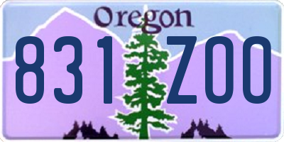 OR license plate 831ZOO