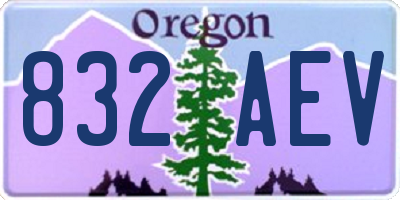 OR license plate 832AEV