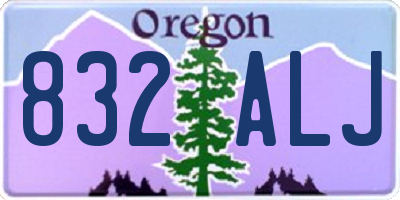 OR license plate 832ALJ