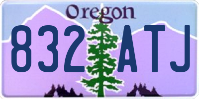 OR license plate 832ATJ