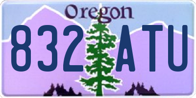 OR license plate 832ATU