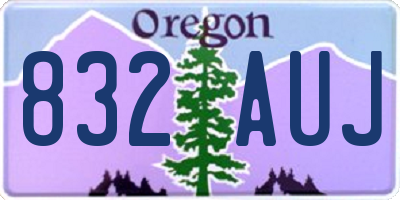 OR license plate 832AUJ