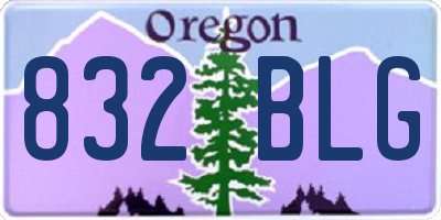 OR license plate 832BLG