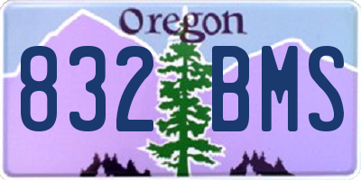 OR license plate 832BMS