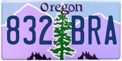 OR license plate 832BRA