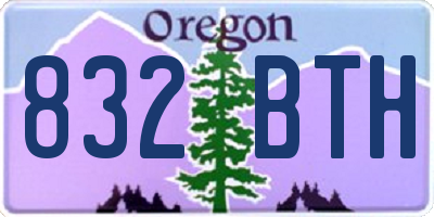 OR license plate 832BTH