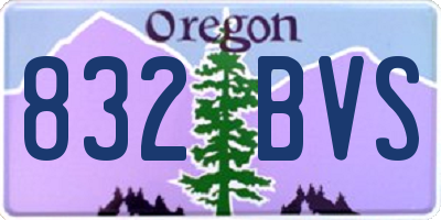 OR license plate 832BVS