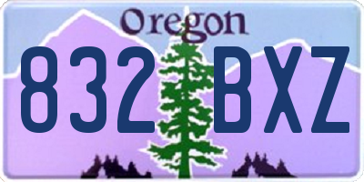 OR license plate 832BXZ