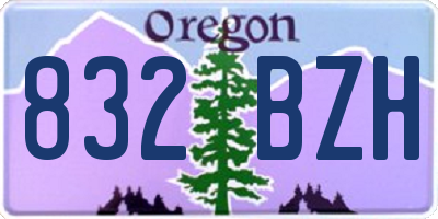 OR license plate 832BZH