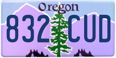 OR license plate 832CUD