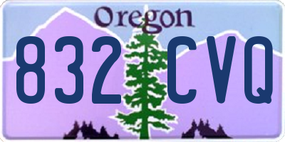 OR license plate 832CVQ