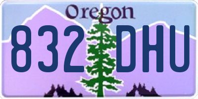 OR license plate 832DHU