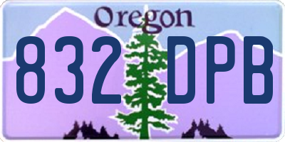 OR license plate 832DPB