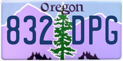 OR license plate 832DPG