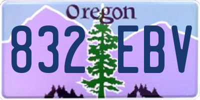 OR license plate 832EBV