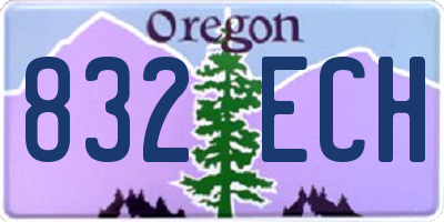 OR license plate 832ECH