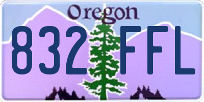 OR license plate 832FFL