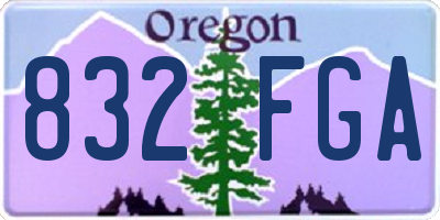 OR license plate 832FGA
