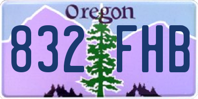 OR license plate 832FHB