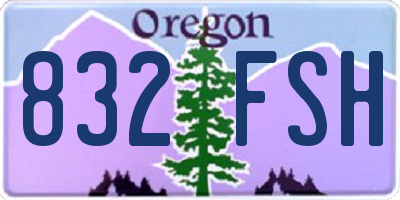 OR license plate 832FSH