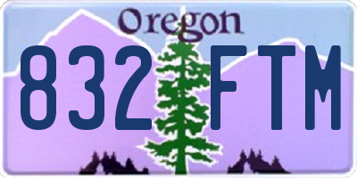 OR license plate 832FTM
